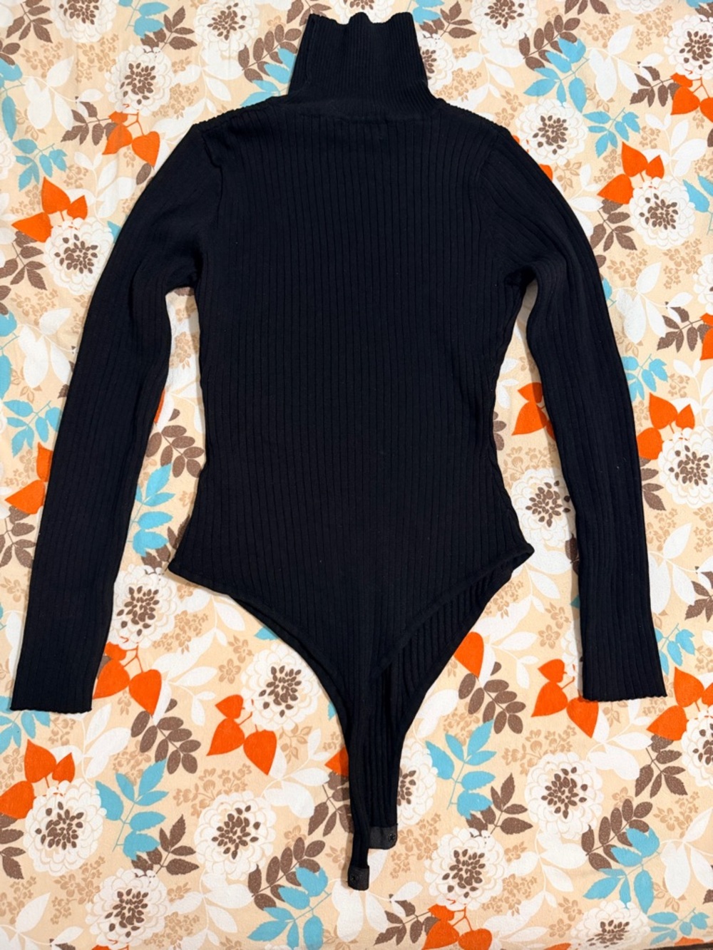 Fashion Nova Black Ribbed Turtleneck Bodysuit for Kids